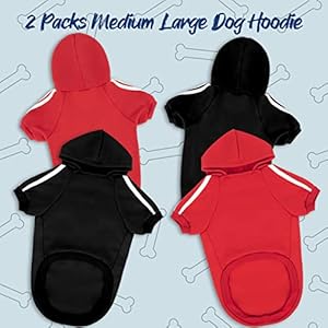 Rypet 2 packs basic dog hoodie pet clothes sweater with hat casual sports hoodie sweatshirt for medium large dogs   cucciolini doodles