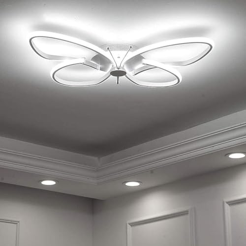 Plafonnier LED papillon dimmable avec télécommande pour salon