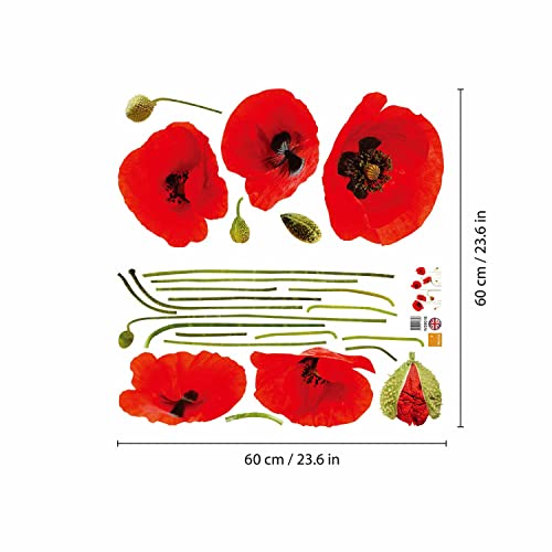 A111 Wandtattoo Blumenranke Luna – 70x52 Cm, Braun, Selbstklebend Für Wanddekoration