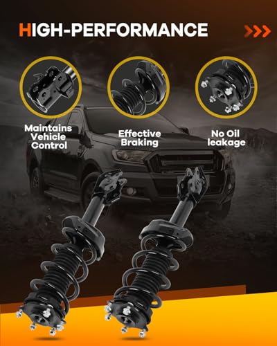 OCPTY Complete Struts Shocks Fits 2007-2014 for Honda CR-V 2.4L 272492 272491 Replace Front Left Struts