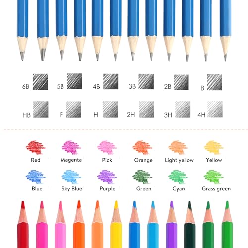 Set de lápices para dibujo Sketch y de colores miniatura 3