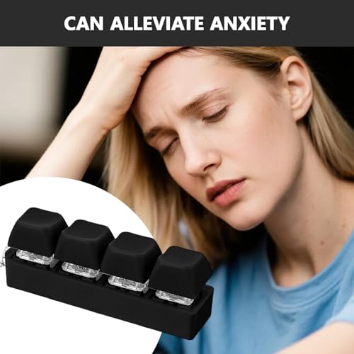 2 Pcs Tastatur Fidget Spielzeug, Tastatur Fidget Toys, Fidgets Keyboard, Clicker Mechanischer Schalter Stressabbau Schlüsselanhänger, für Dekompression Verbrauch Zeit, Clicker Tastenkappe Spielzeug