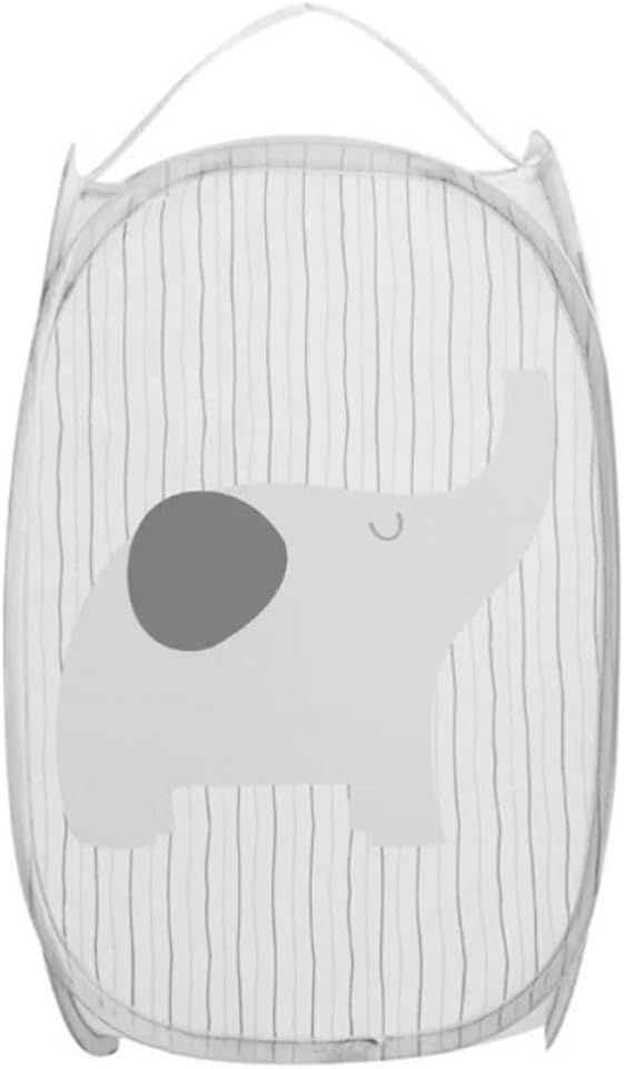 Foldable Pop up Mesh Laundry Hamper with Side Pockets, Large Capacity