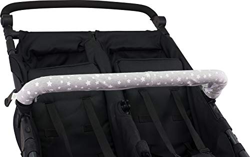 JYOKO KIDS Pokrowiec na drążek ochronny do wózków dziecięcych (WHITE STAR, Twins)
