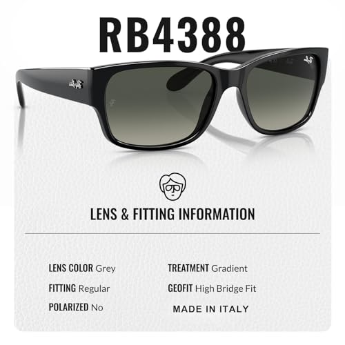 Ray-Ban RB4388 Square-Round Shaped Sunglasses for Men & Women with Official RAYBAN Eyewear Kit4