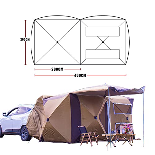 Carpa SUV para camping familiar, negro, 200x200x196 cm miniatura 6