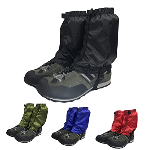 VANZACK Outdoor Hiking Gaiters for Women Men Ankle Walking Gaiter Snap Fastener Water Windproof Dark