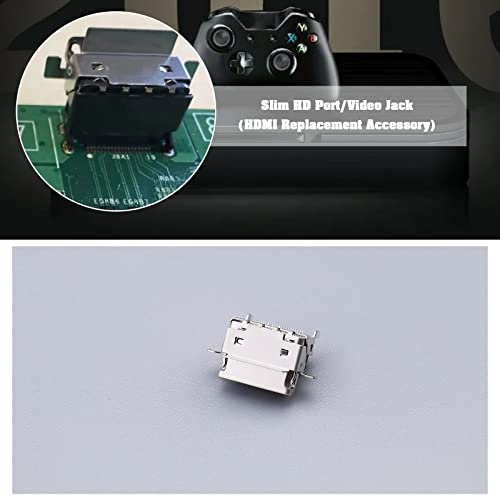 Image of 2Pcs HDMI Port Socket Compatible with Xbox One S Only HDMI Port Socket Plug Jack Interface Connector Replacement Aluminum