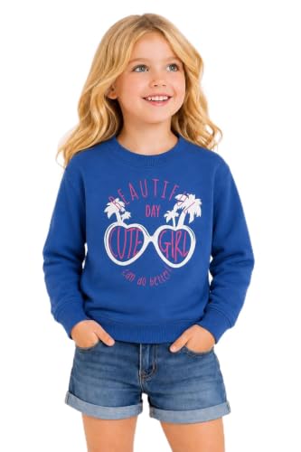 Image of DYCA By Bodycare Girls Full Sleeve Sweatshirt | Round Neck Comfortable Regular Fit | Casual Sweatshirt for Kids Everyday Wear