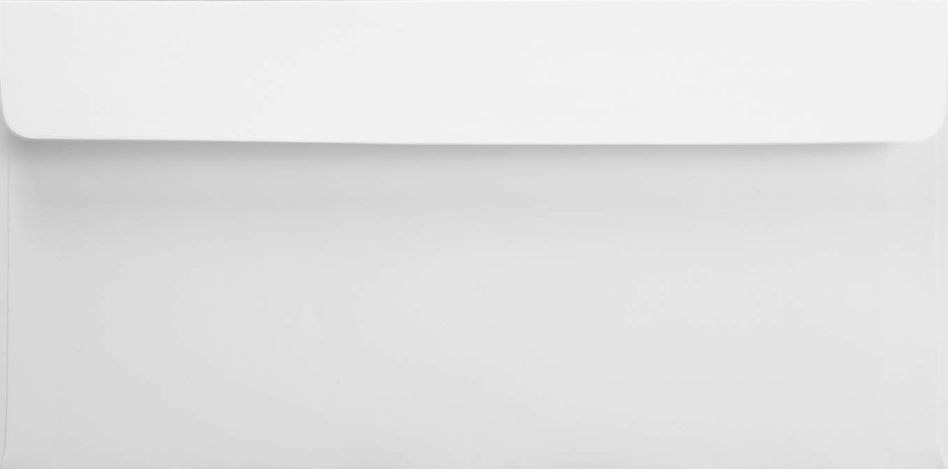 Netuno 100 Long White envelopes DL 110 x 220 mm 4.33 x 8.66 in 100gsm Aster Smooth White Elegant Printable envelopes for Business Letters documents Invitations Birthday Cards Greeting Cards invoices