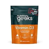 Vitamin D 1000iu - 1 Year Supply, 365 Easy-Swallow Vitamin D Tablets, Vegetarian D3, High Strength Immune Support Supplement - Awarded by The Independent UK