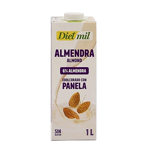 Dietmil, Bebida Vegetal, Leche de Almendras Bio, Ingredientes de Agricultura Ecológica-1 L