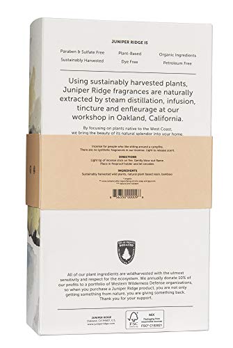 JUNIPER RIDGE All-Natural Campfire Aromatic Incense Gift Set - No Synthetic Fragrance - 2 White Sage, Desert Pinon, Douglas Fir, Sweetgrass & California Juniper - 6-Pack, 20 Sticks Each - Thumbnail 7