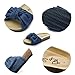 PepStep Slide Sandals for Women or Ladies Dressy Summer Casual, Cute Bow Tie Knot On Top Strap, Comfy Slip On Cork Foot Bed(10,Navy Jeans)