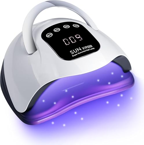 Lampe à ongles LED UV 320 W Séchoir à ongles gel avec 72 perles de lampe, écran tactile, 4 minuteries et capteur automatique, idéal pour salon de beauté, sèche-ongles pour