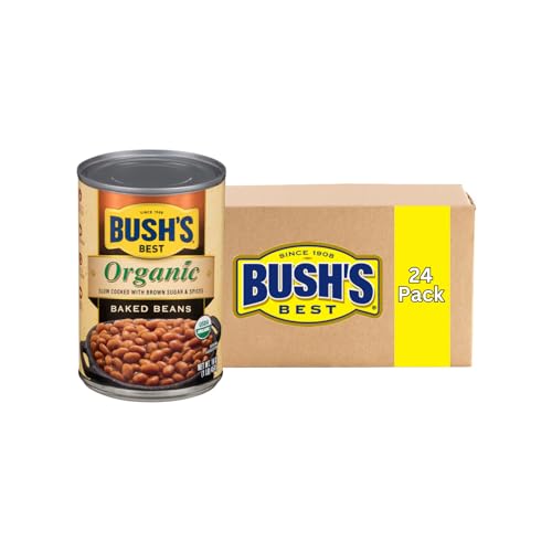 Bush's Best Baked Beans, Organic, 16 Oz (Pack of 24)
