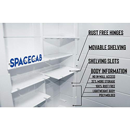 Botiquín empotrado Zaca Spacecab Media, 16" de ancho x 36" de largo, con 12 estantes ajustables miniatura 6