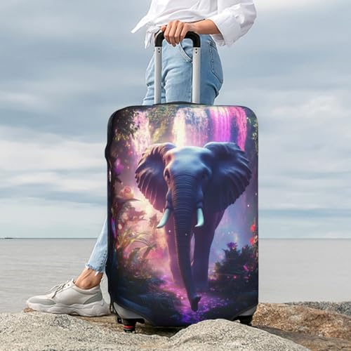Elephant Colorful Luggage Cover Suitcase Cover Protector Travel Suitcase Cover4