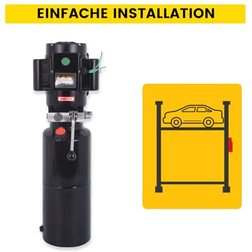 HOMIZEN 10L Hydraulikaggregat 2200W Einfachwirkend Hydraulikpumpe Kippanhänger AC 220V 3400 U/min für Gabelstapler, Hubarbeitsbühnen