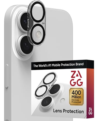 Image of ZAGG Glass Elite iPhone Camera Lens Protector for iPhone 17 - Camera Frame, Maximum Impact & Scratch Protection, Anti-Reflective Technology, Smudge-Resistant, Precise Fit