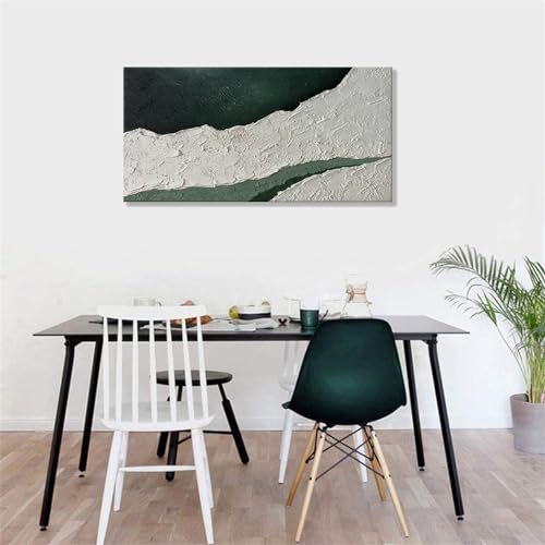 image for yao or miao Green and White Abstract Textured Wall Art 24