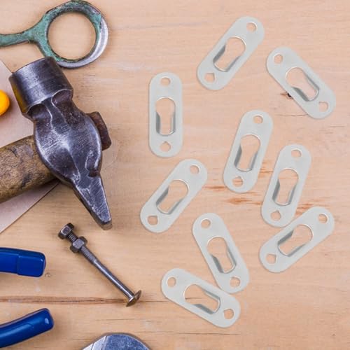 Image of TEHAUX 20pcs Heavy Duty Metal Keyhole Hangers for Wall Mounting Picture Frames Mirrors Iron Mount Hardware Easy Install