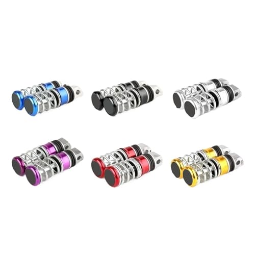 Motorcycle Footpegs Motorcycle Accessories Universal Man Street Foot Rest Scooter Foot-Peg With Spring Motorbike Nonslip Pedal Footrests Set(Black)