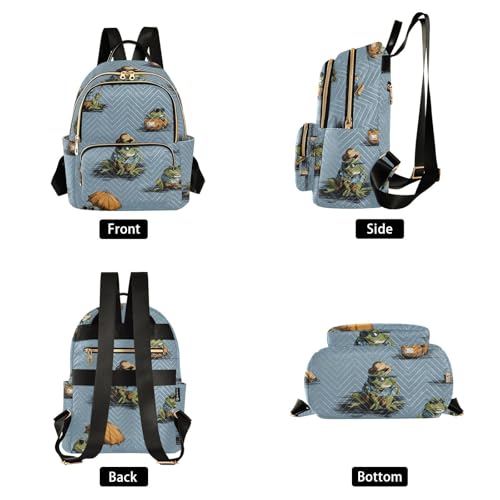 Mochila para laptop de mujer Funny Beach Frog que alivia el peso en el trabajo 2