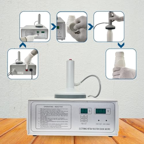 Image of SMART PACK Manual Induction Sealer for Packaging of PET, HDPE Plastic and Glass Jar Sealer Machine | Heavy Duty Packaging Equipment | Safety Seal Portable Induction Sealer | Small Torch Tool