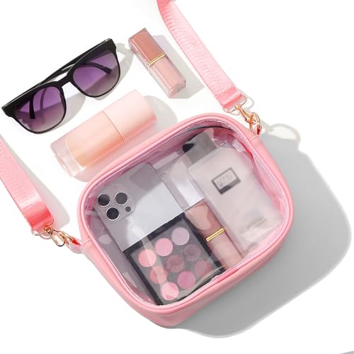 Image of TOBVZOO Clear Bag Stadium Approved, Crossbody Transparent Bag for Concerts Sports Events, Purses for Men & Women