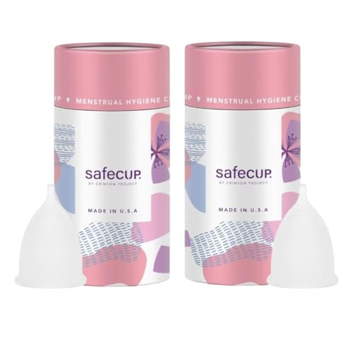 Image of USA Reusable Menstrual Cup for Women | 100% Medical-Grade Silicone, BPA-Free | US FDA Compliant | Leak-Proof, Easy-Open Design Protection for Up to 8-10 Hours | Travel-Friendly & Hygienic (Small Pack of 2)