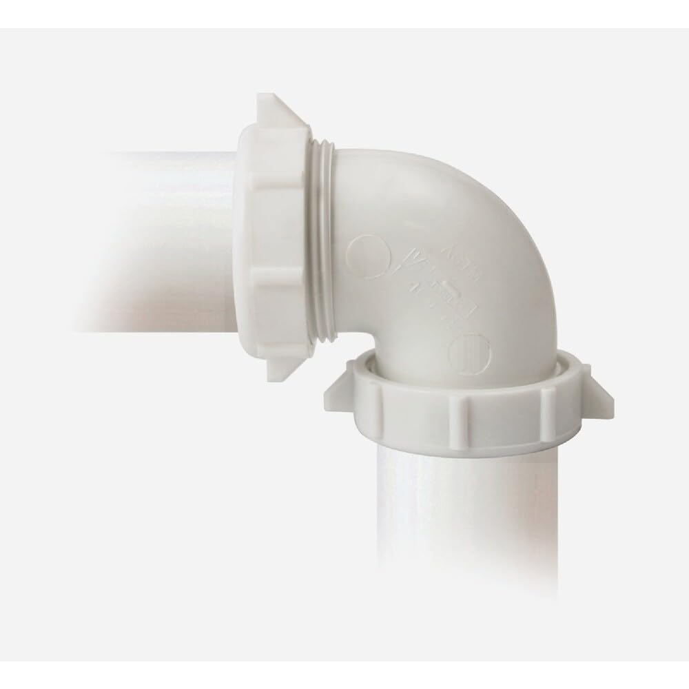 White Pipe Coupling Elbow - 1.5 Inch -2
