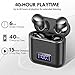 kurdene Wireless Earbuds, Mini Bluetooth Call Noise Canceling Headphones with Mic 40H Playtime Deep Bass Stereo in-Ear Earbud Lightweight IPX5 Waterproof for iPhone, Android-Black