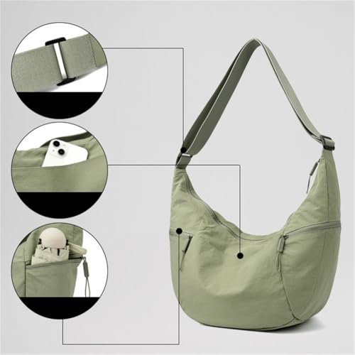 Spacious Crossbody Bag for Women Slouchy Tote Bag Nylon Hobo Purse Shoulder Bag Versatile Sling Bag for Gym Travel Hiking2