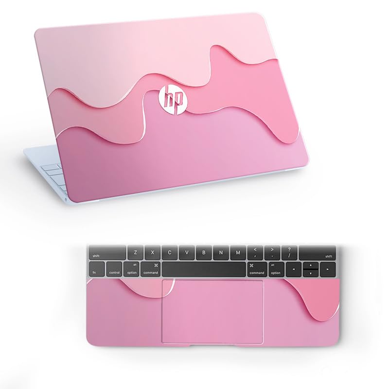 Pattern H10 Top+Wrist Pad Vinyl Laptop Skin/Sticker/Cover for 14 Inches Laptops Laminated-Removable-HD Quality Compatible for Hp.(13.8×9.6 Inches)