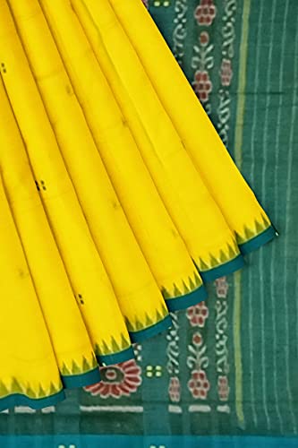 Image of Odisha Sambalpuri Handloom Ikat Women's Cotton Saree, Odisha Handloom Handmade Pure Cotton Khandua Saree, Ikkat Orissa Traditional Handloom Saree Without Blouse