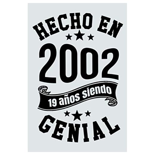 Hecho En 2002, 19 Años Siendo Genial: Idea de regalo de cumpleaños de 19 años, Diario forrado divertido, Cuaderno formato A18 con 120 páginas