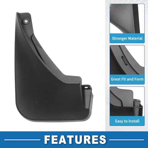 Image of Mud Flap Splash Guard with Mount Accessories Front & Rear Side Mud Guard for Lexus NX250 L4 2.5L Base 2022 (Set of 4), 31x28x14cm, Black
