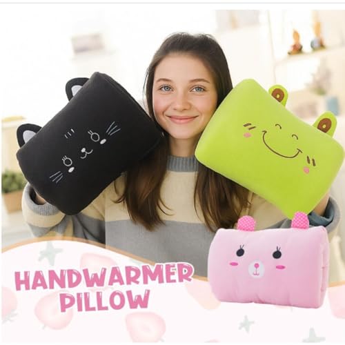 Image of Kids Cartoon Hand Pillow Hand Warmer Rest Weak Hero Arm Pillow Suho Non-Electrical Travel Essentials,9colors(Light Pink)