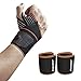 Vendaje de Muñeca 1 Par Pulseras Deportivas Muñequeras Soporte de la Muñeca Envuelve la Mano Recuperación del Esguince Pulsera Apoyo de Muñeca para Ciclismo Tenis Accesorios de Gimnasio Negro-naranja