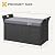 DWVO 90 Gallon Outdoor Storage Bench,Rattan Deck Box with Cushion, Outside Bench for Patio Storage,Yard,Pool,Garden,Black&Grey