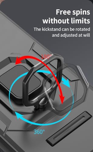 Image of Thermoplastic Polyurethane Camshield Pro Case With Slide Camera Protection And Ring Stand Bumper Back Case Cover For iPhone 16 (Blue)