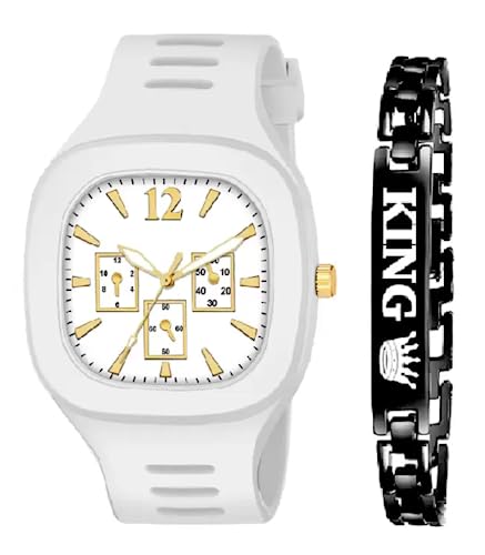 Image of SELLORIA Square Shape Analog Silicon Strap Stylish Designer Watch Kids Watch for Boys