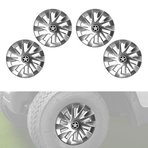 8 Inch Golf Cart Hub Caps Wheel Covers for EZGO Yamaha Club Car Accessories 4PCS Snap-On Plastic Hubcaps Chrome Finish 8 Wheel Covers Rim Cover Tire Hub Cap Hubcap Golf Cart Glittering Silver