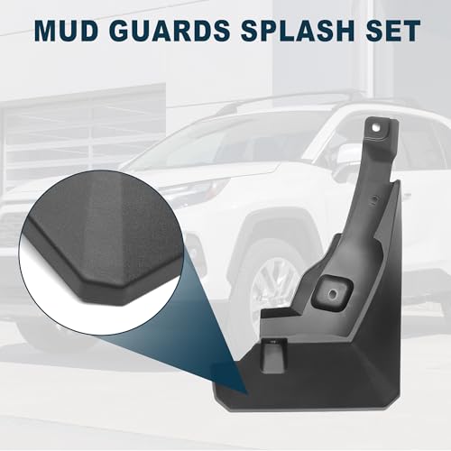 Image of Mud Flap Splash Guard for Toyota RAV4 2019-2024 LE XLE Limited Durable | Front & Rear Side Mudflaps with Mount Accessor 1 Set