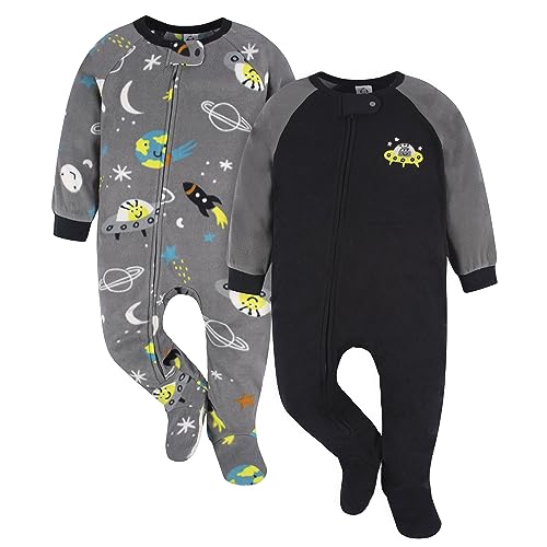 Image of Gerber Baby Boys' 2-Pack Sleep 'N Play Pajamas
