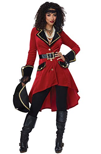 California Costumes Women's High Seas Heroine - Adult Costume Adult Costume, -Red/black, X-Large