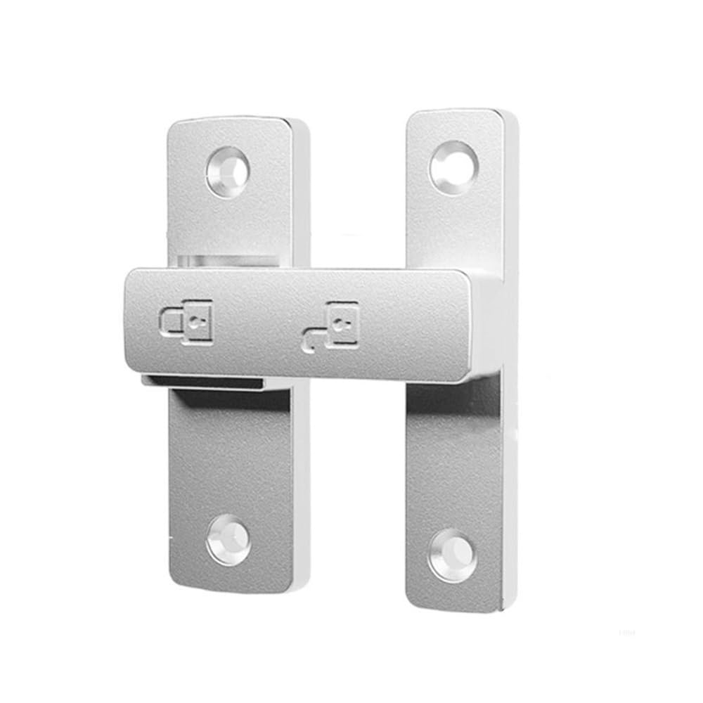Dazhua Sand Silver Heavy Duty Gate Bolt Latch, Foldable Lock For Fence Cabinet Barn(Sand Silver)