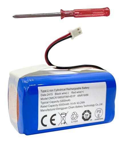 Replacement Shark RVBAT850 Battery for Shark Ion R75 R85 RV850 S87 AV752 AV751 RV761 RV851WV RV871...