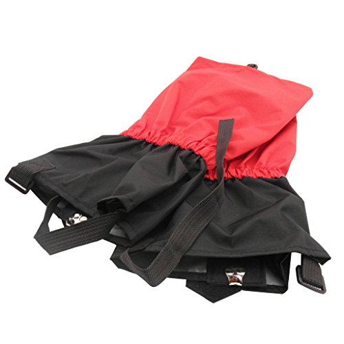 TRENDBOX Red Unisex Waterproof Snowproof Snow Legging Leg Cover Wraps Gaiters For Climbing Hunting Hiking Walking Outdoor